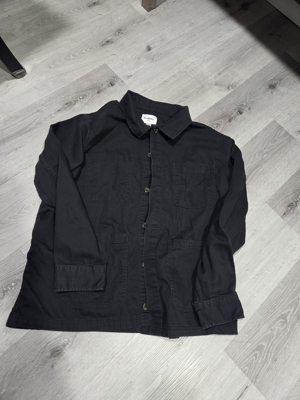 Goodfellow & Co Black Button-Front Overshirt - Picture 2 of 4
